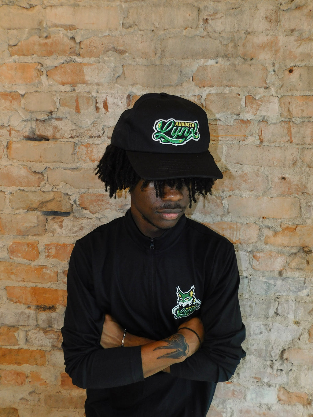 Lynx Black Mid Profile Wordmark Hat