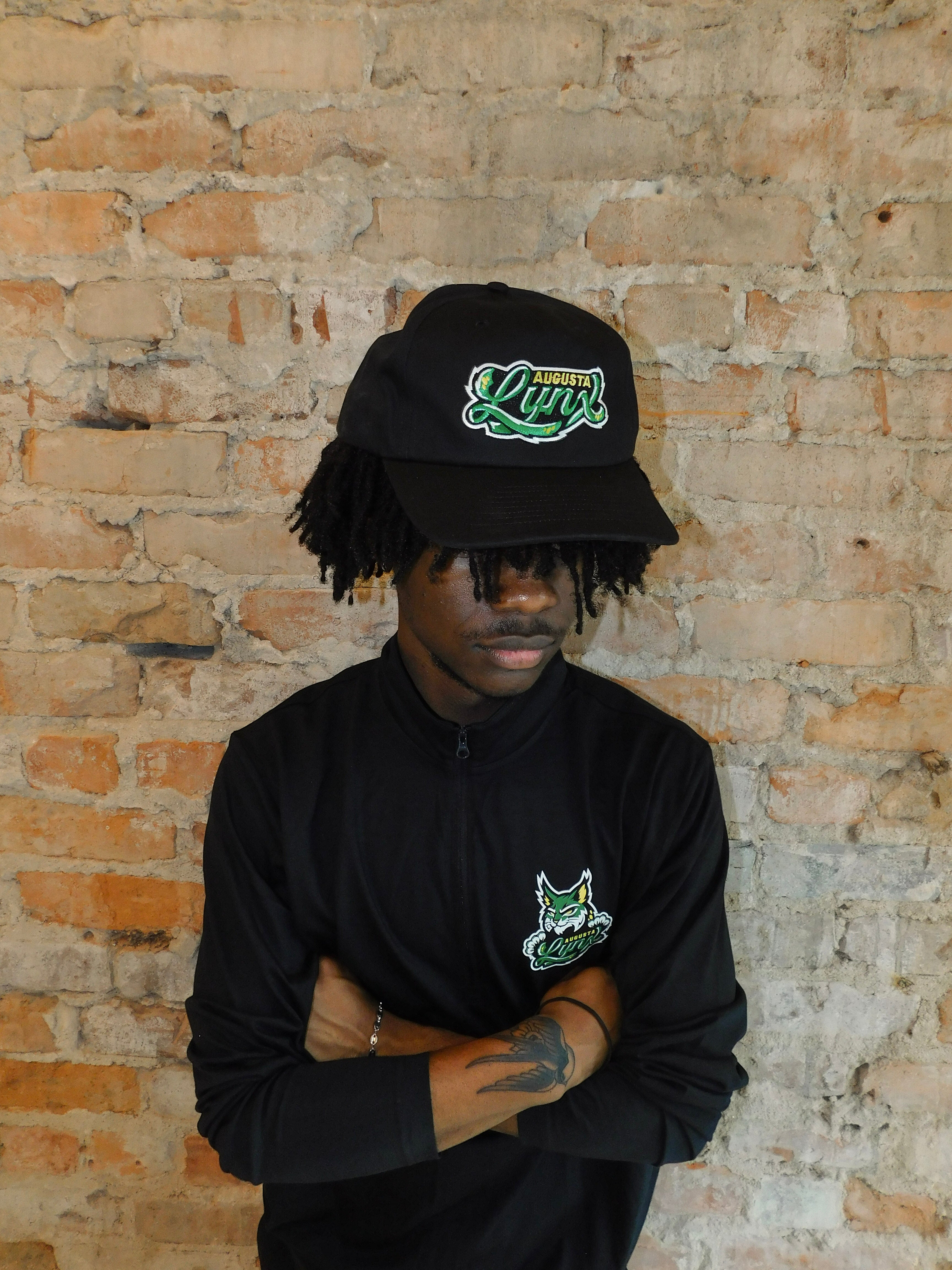 Lynx Black Mid Profile Wordmark Hat