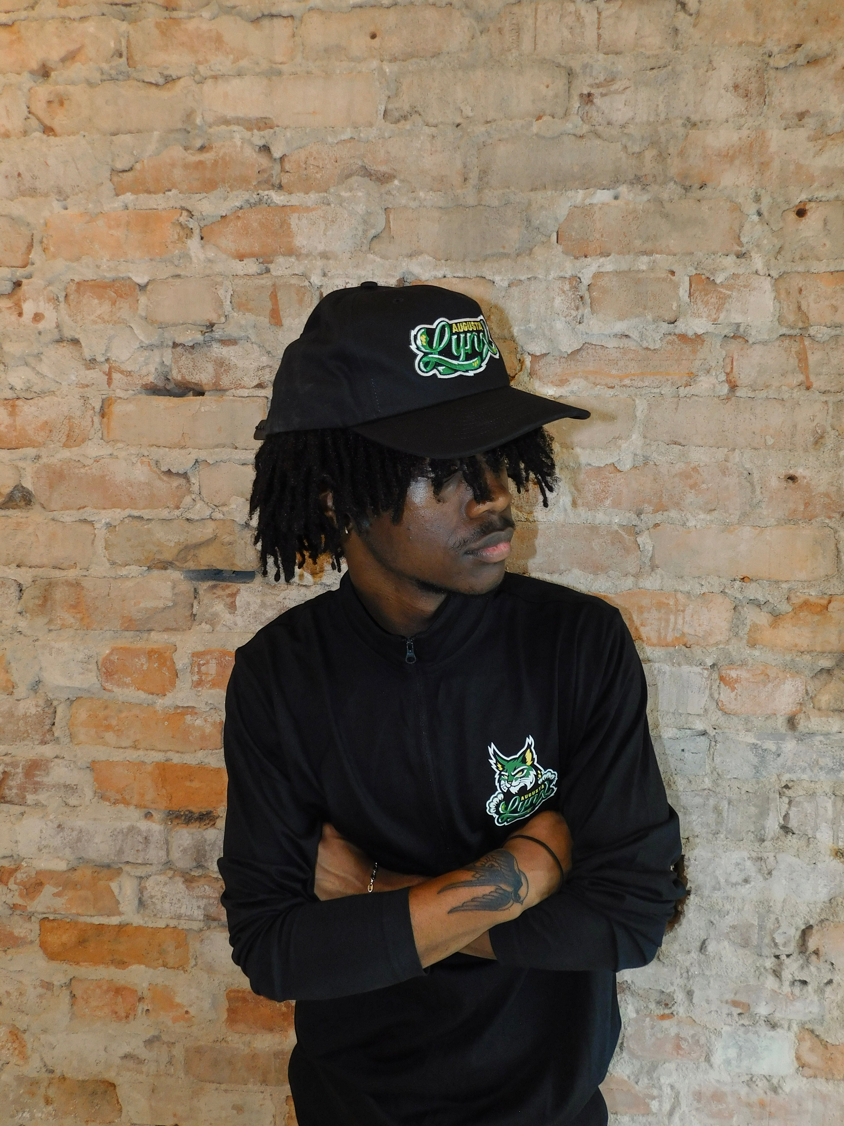 Lynx Black Mid Profile Wordmark Hat