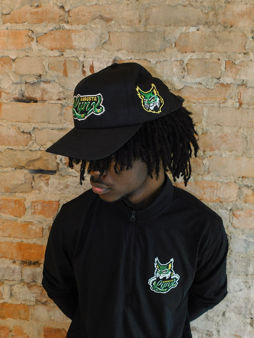 Lynx Black Mid Profile Wordmark Hat