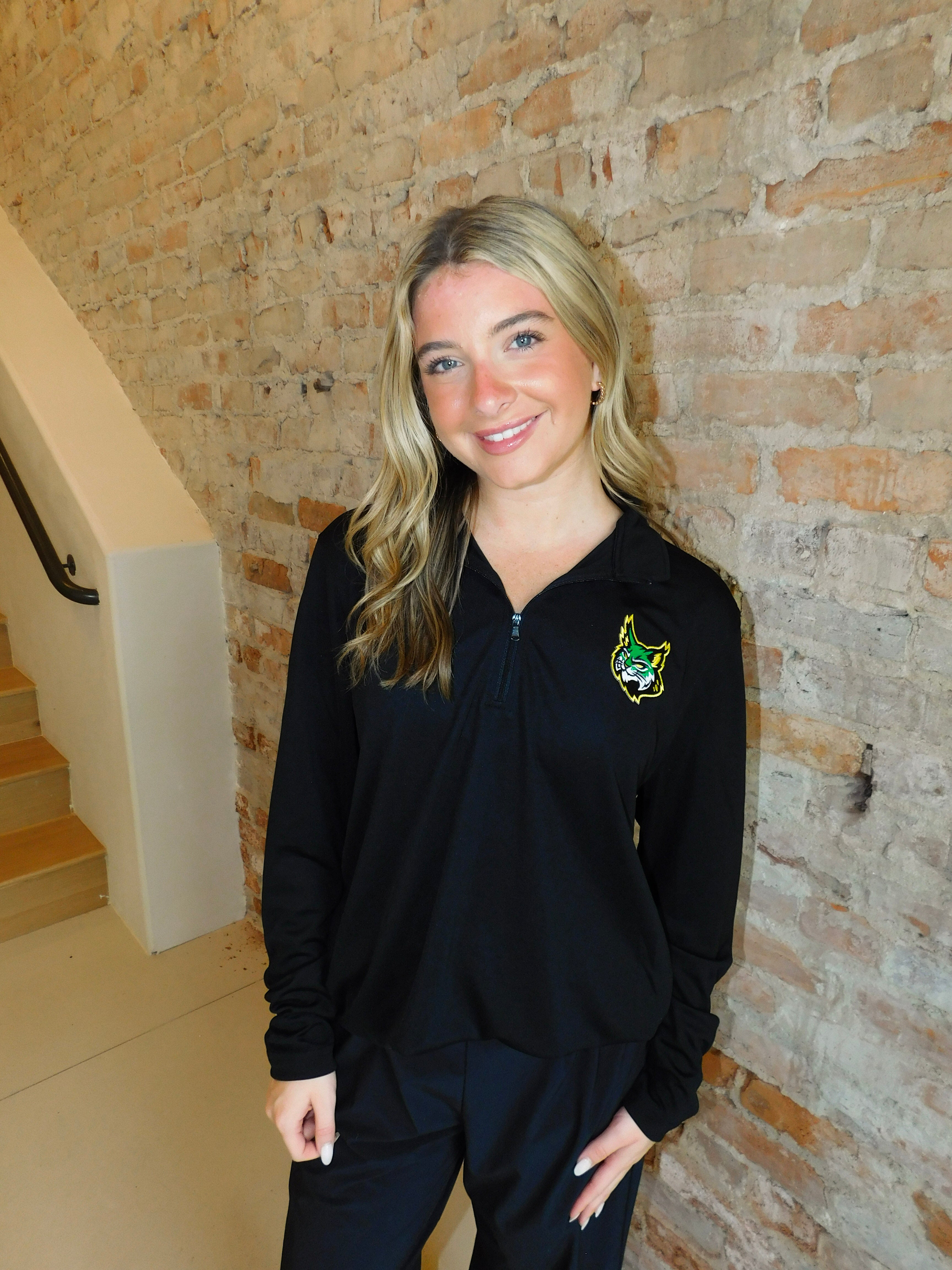 Lynx Black Performance 1/4 Zip Transfer Logo Pullover
