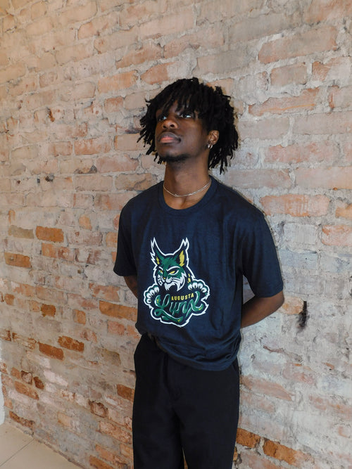 Lynx Black Tri Blend Lockup Tee