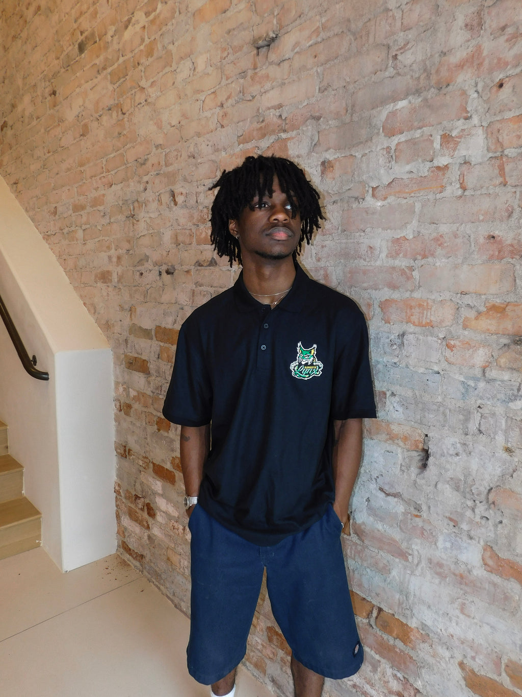 Lynx Lockup Polo Black