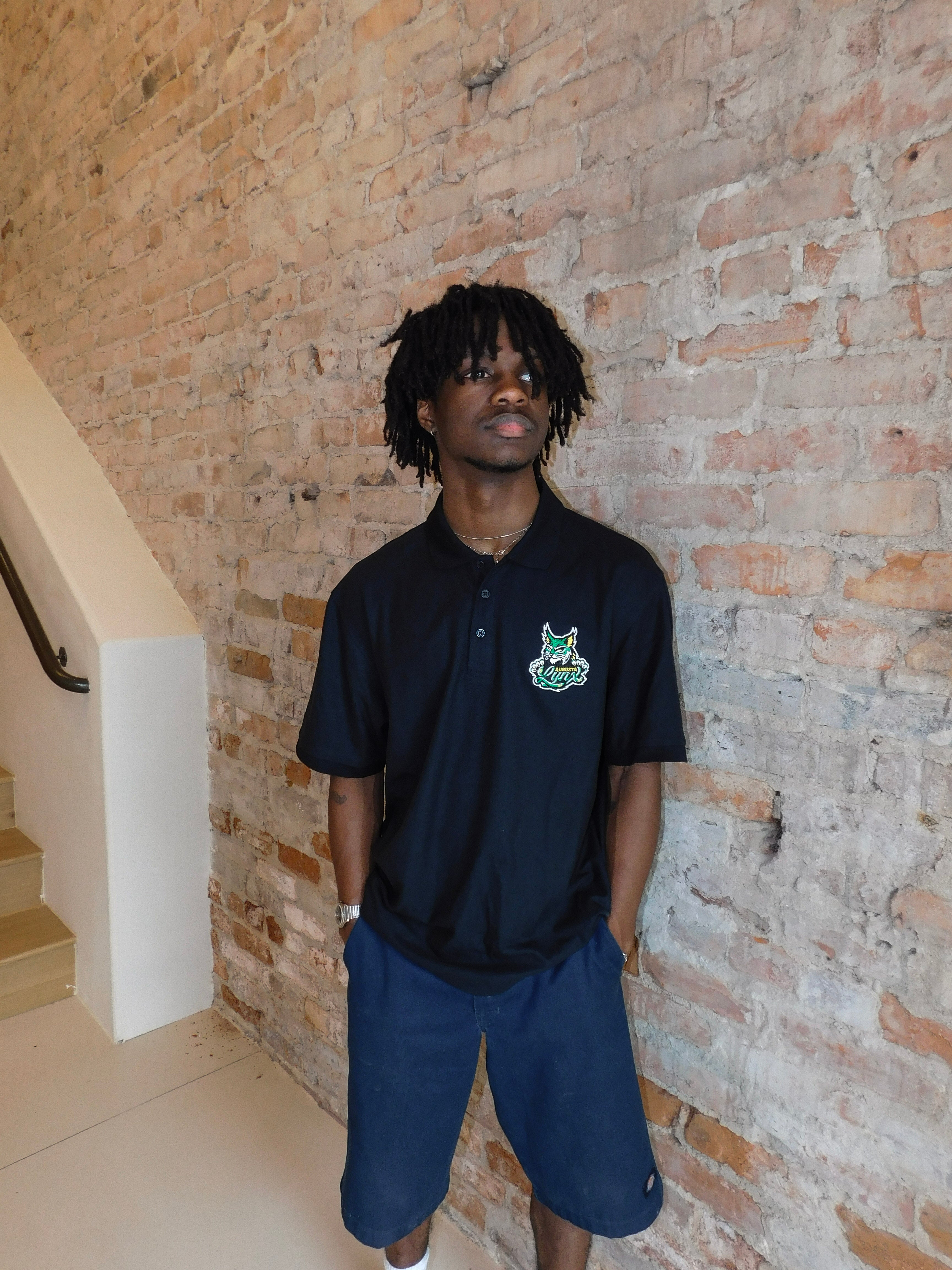 Lynx Lockup Polo Black