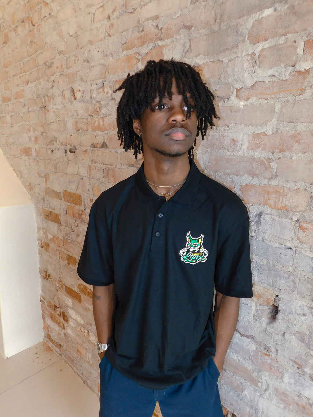 Lynx Lockup Polo Black