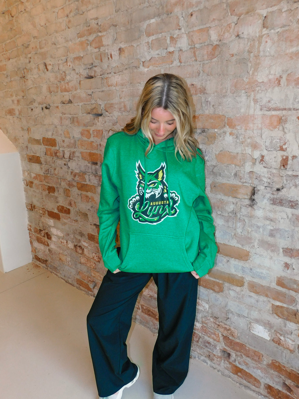 Lynx Green Lockup Hoodie