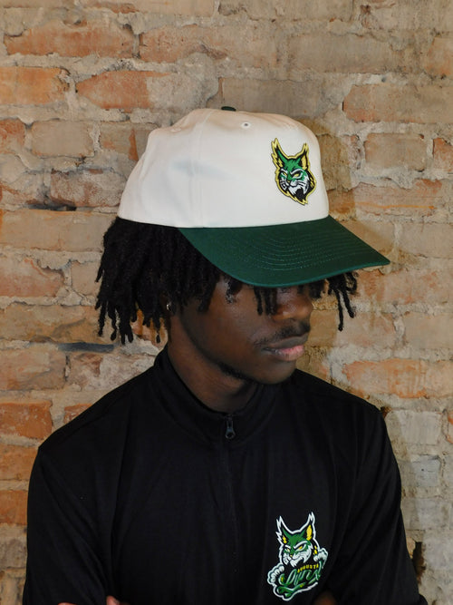 Lynx Cream/Green Primary Logo Hat