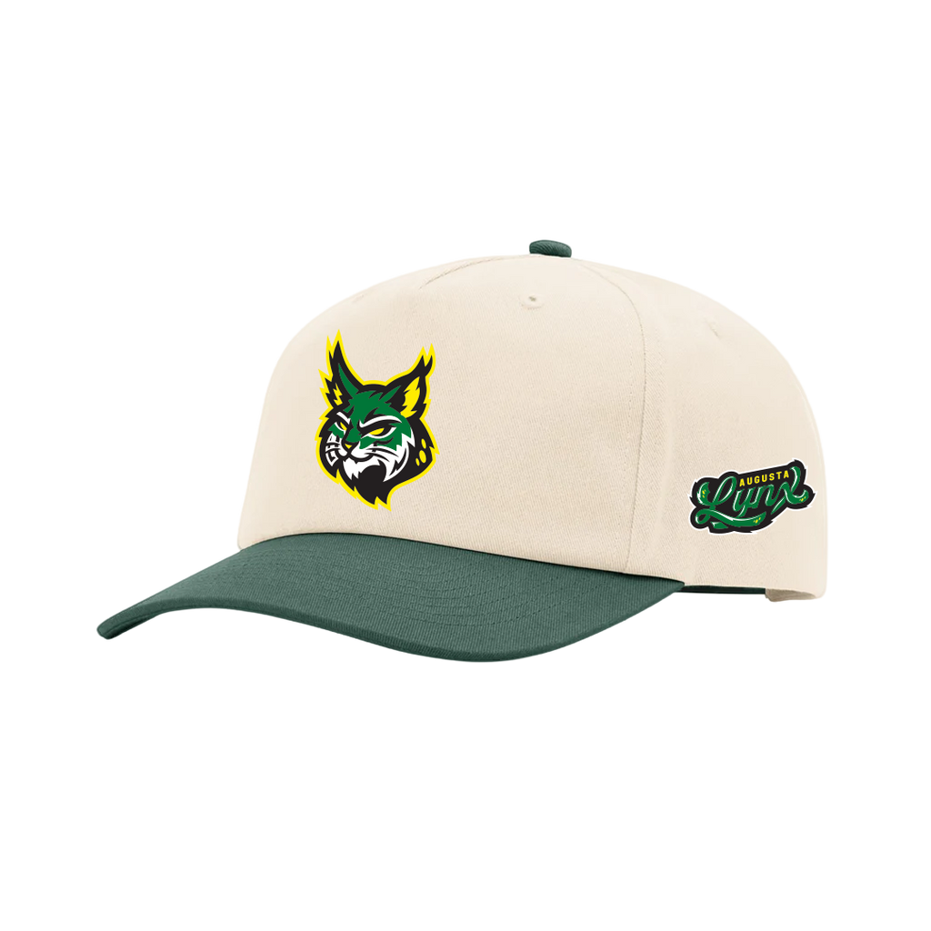 Lynx Cream/Green Primary Logo Hat