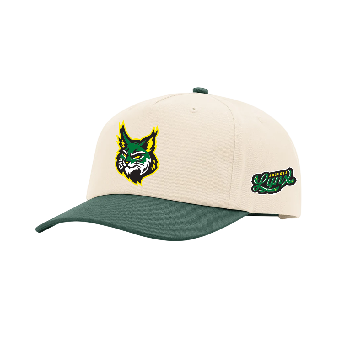 Lynx Cream/Green Primary Logo Hat
