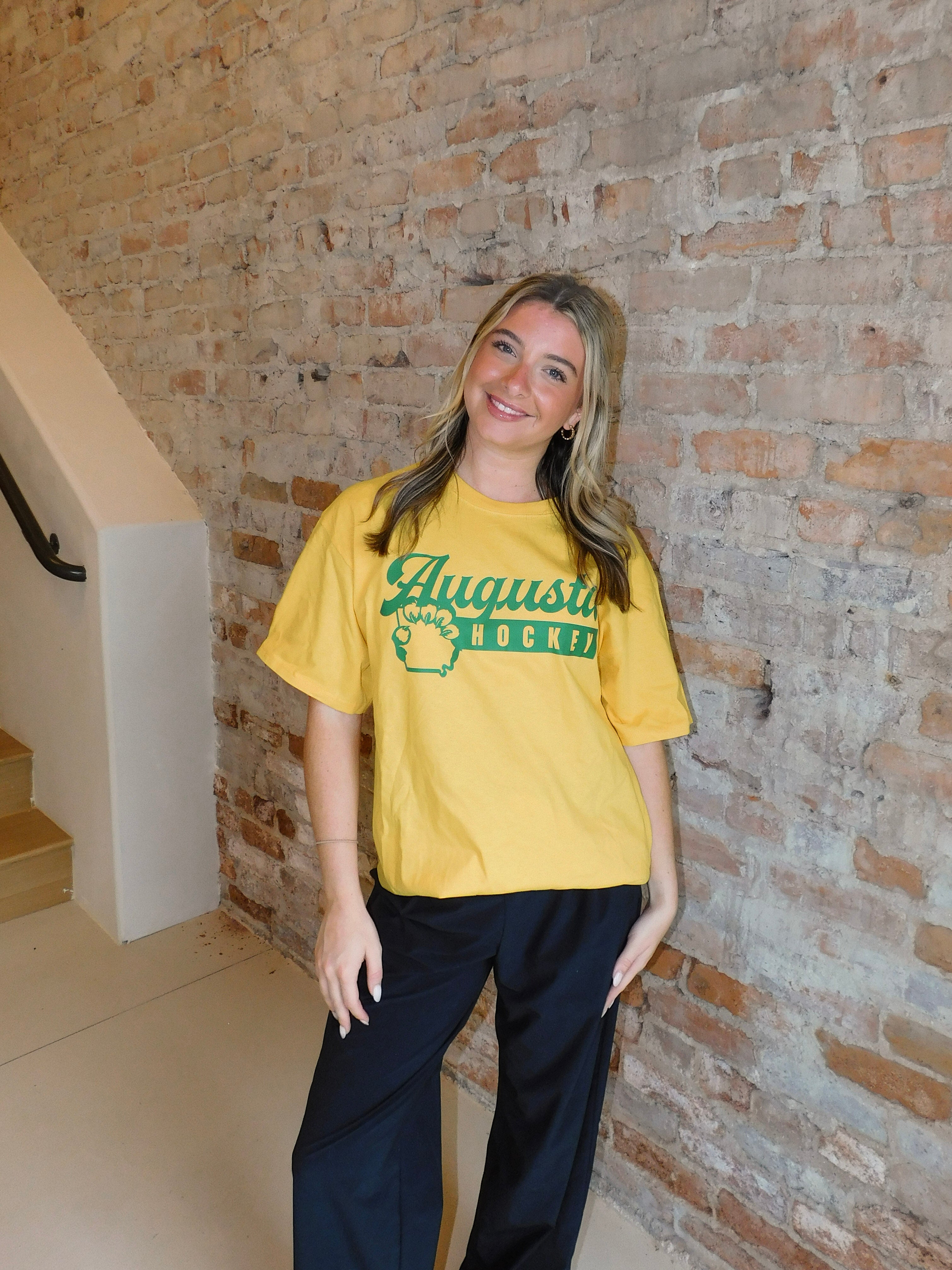 Lynx Yellow Green Stroke Tee
