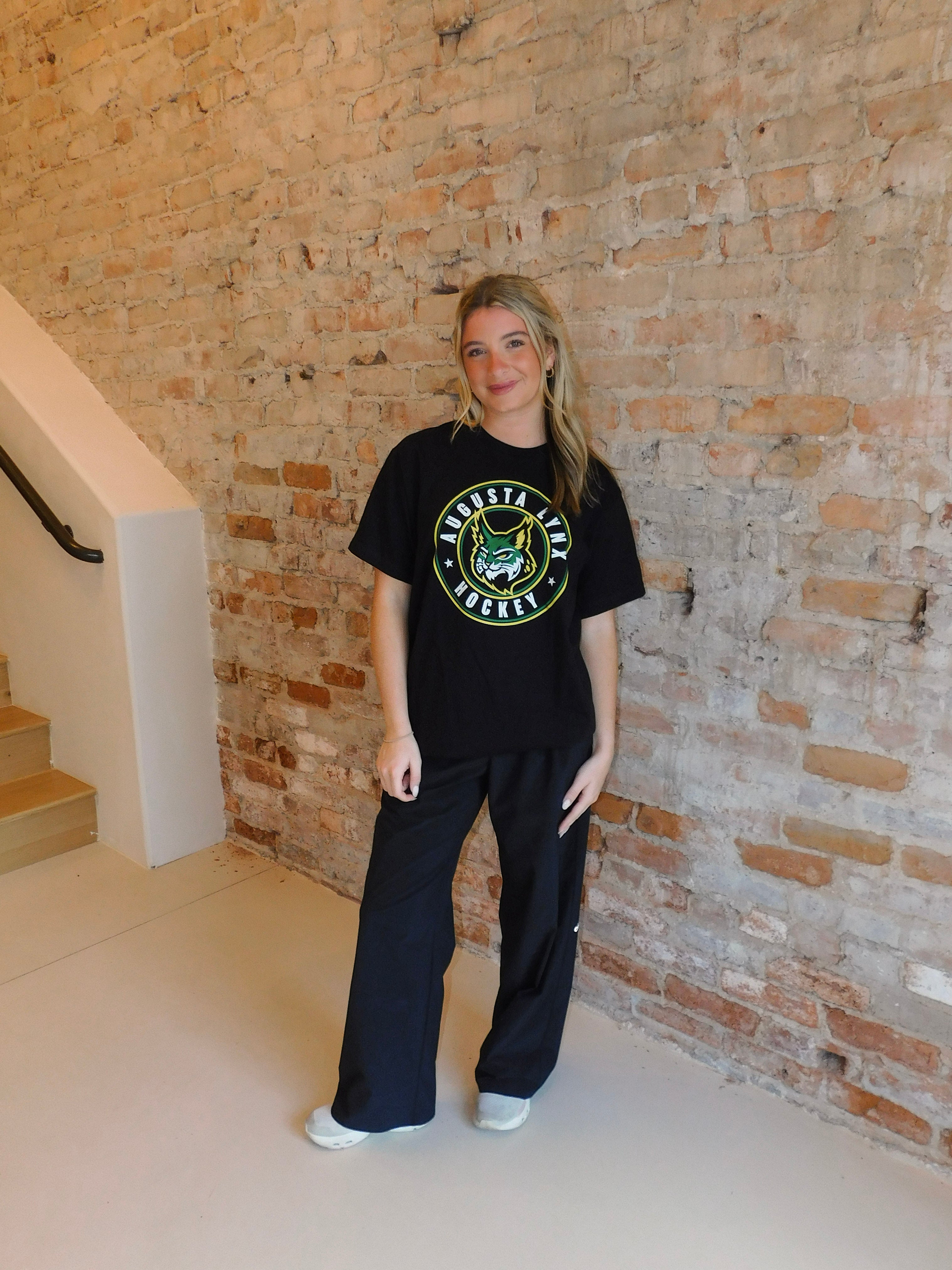 Lynx Black Round Tee