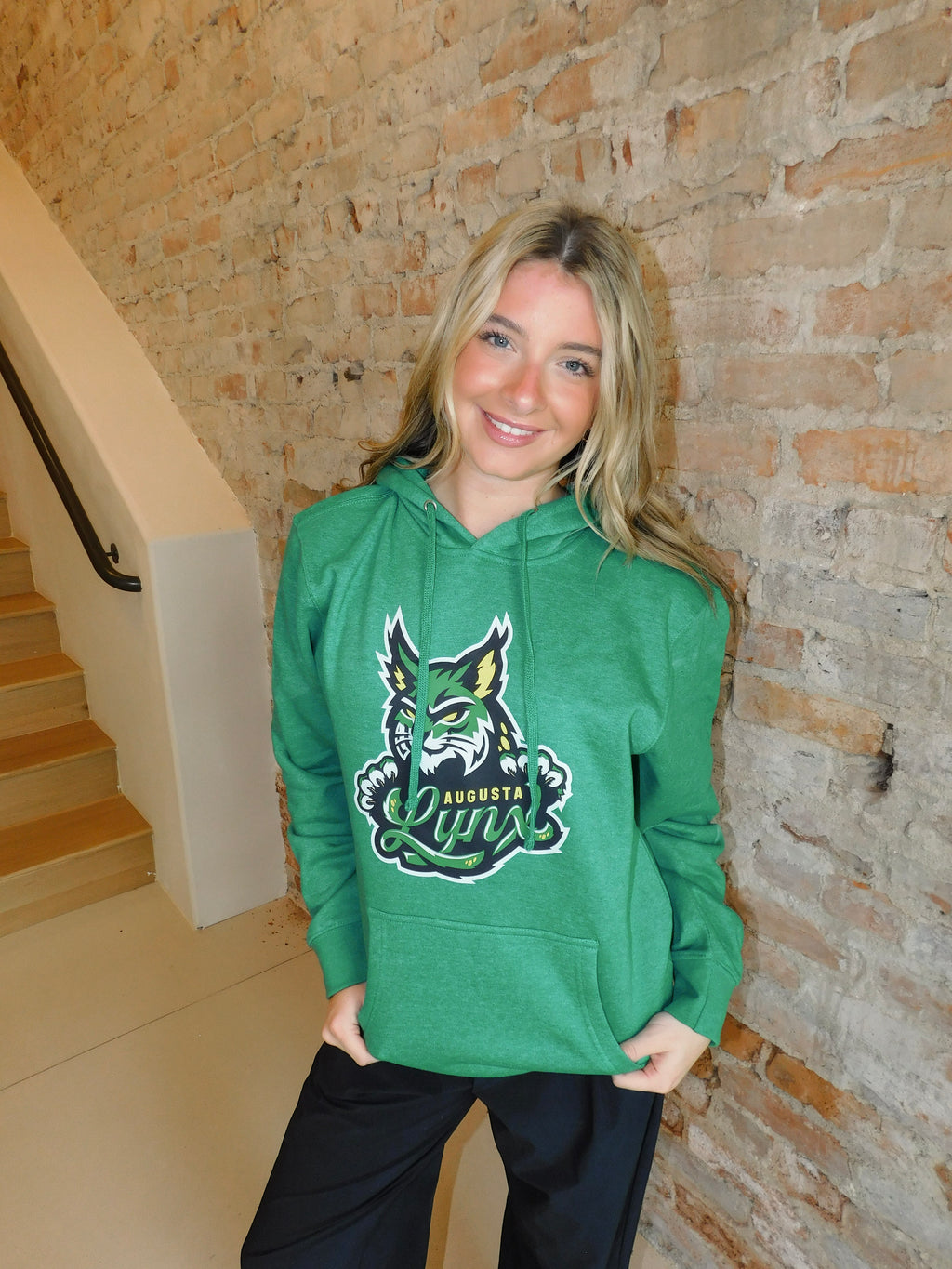Lynx Green Lockup Hoodie
